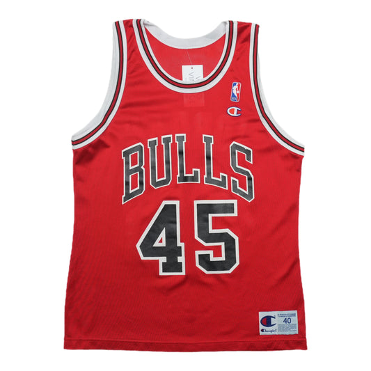 1995 Chicago Bulls Michael Jordan Champion Jersey Front