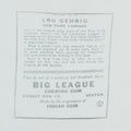 1990s Lou Gehrig Big League Chewing Gum Baseball Card Shirt Back Graphic