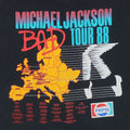 1988 Michael Jackson Bad Tour Shirt Back Graphic