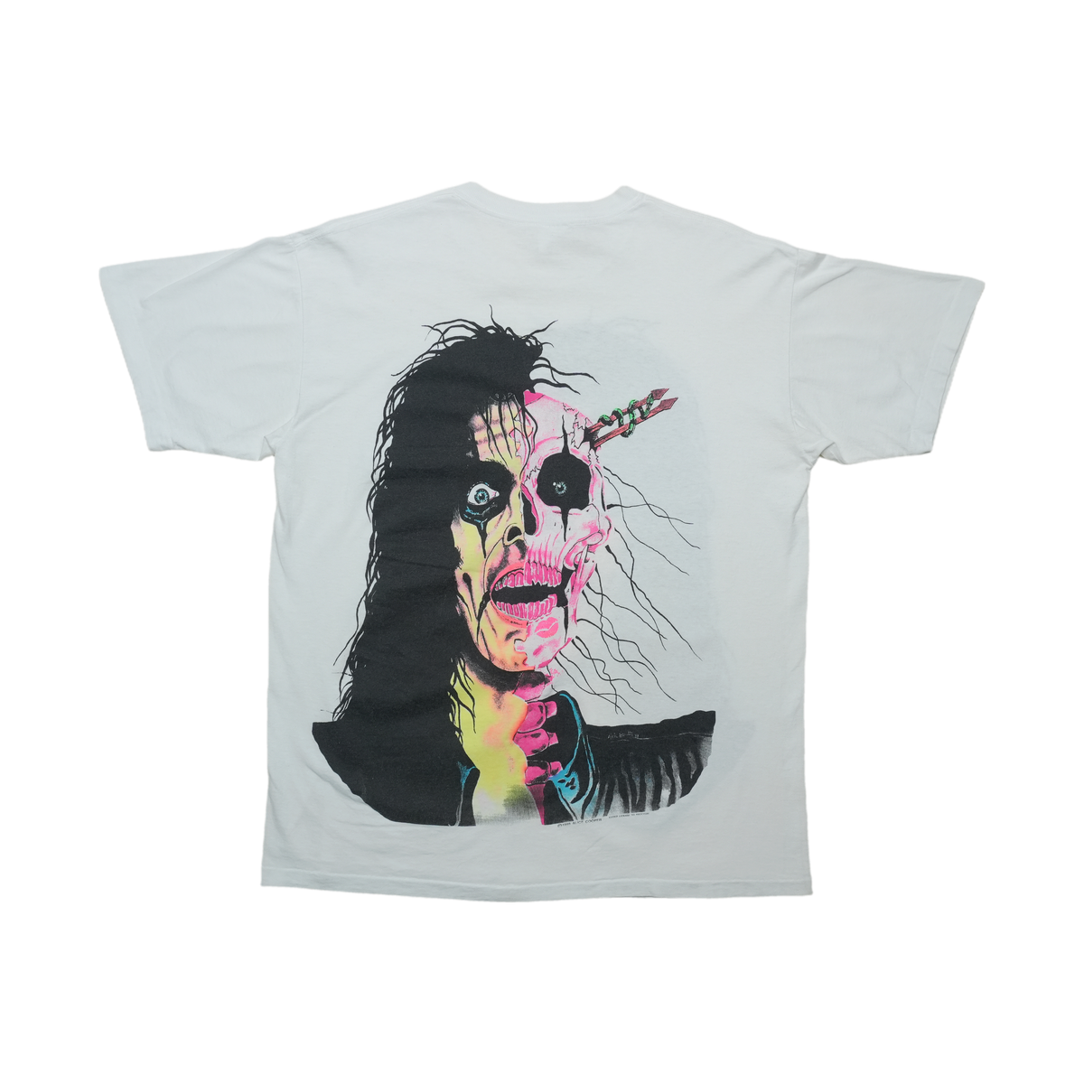1989 Alice Cooper Half Face Skull Shirt | WyCo Vintage