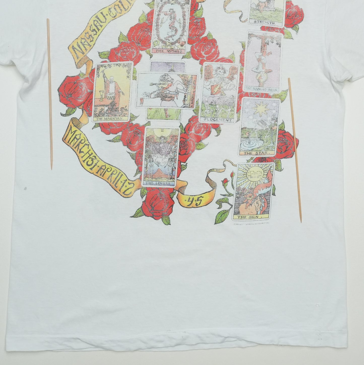 1993 Grateful Dead April Fools Concert Shirt Back Detail 1