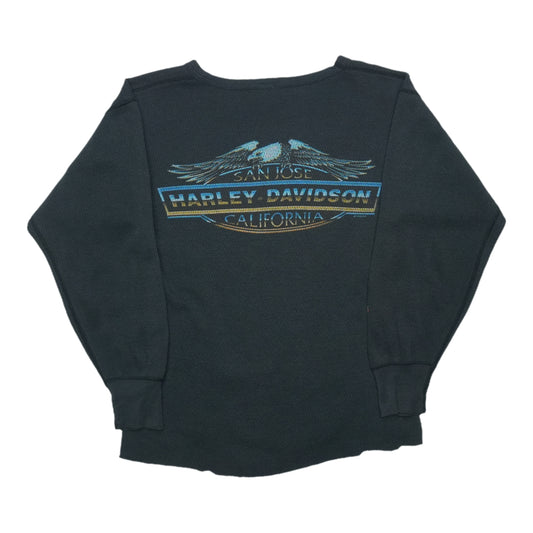 2000s Harley Davidson San Jose California Thermal Shirt Back