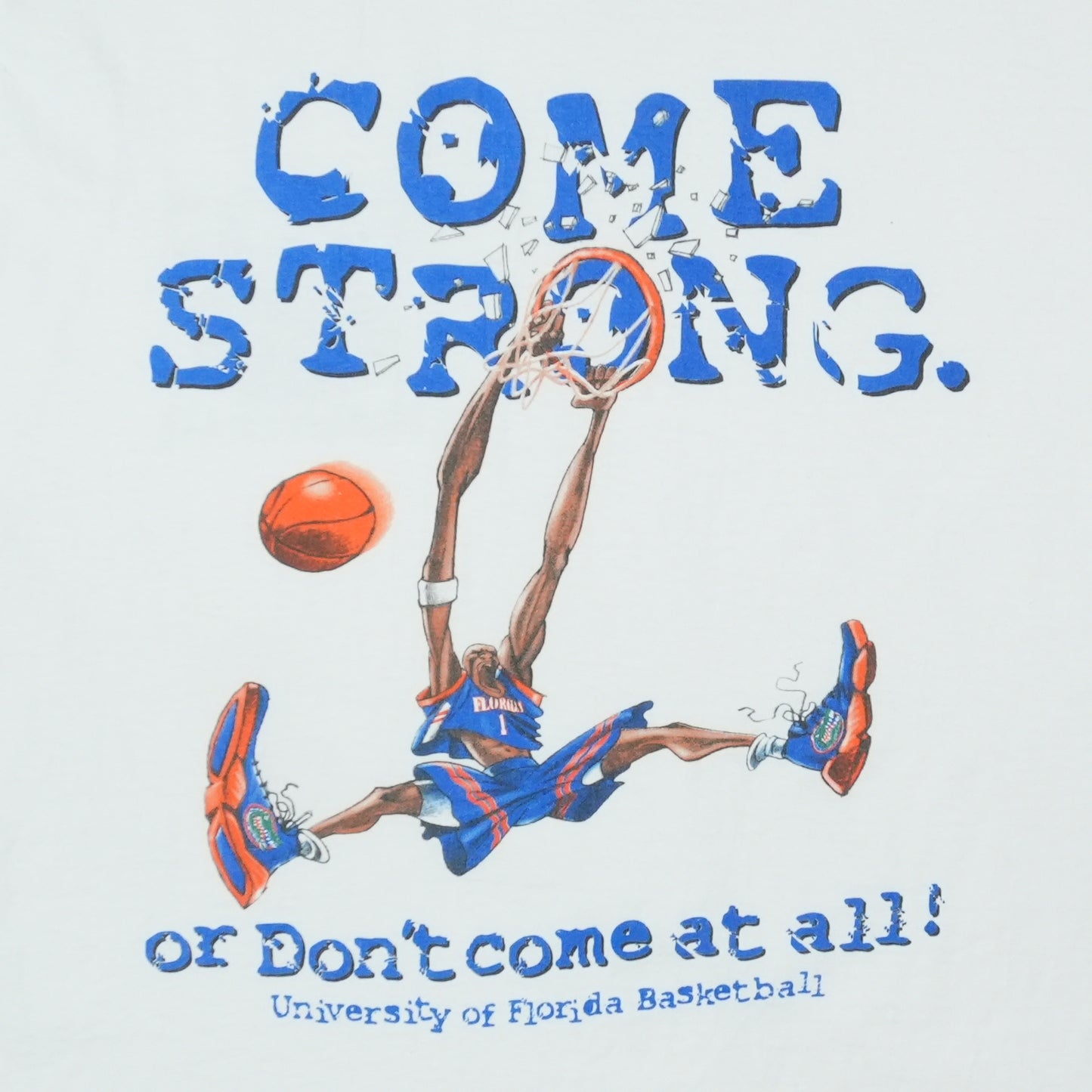 2000s Florida Gators Come Strong Basketball Shirt Detail 4