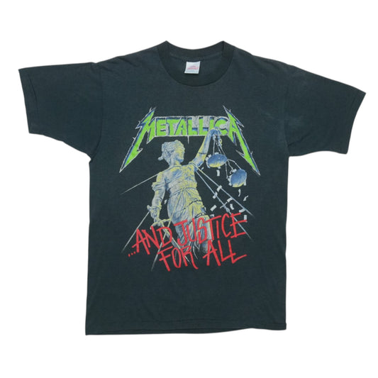 1988 Metallica ...And Justice for All European Tour Shirt Front