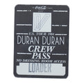 1984 Duran Duran Tour Crew Backstage Pass - front