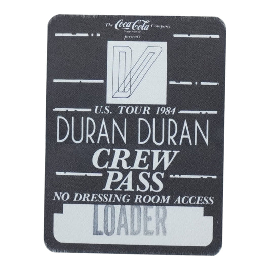 1984 Duran Duran Tour Crew Backstage Pass - front