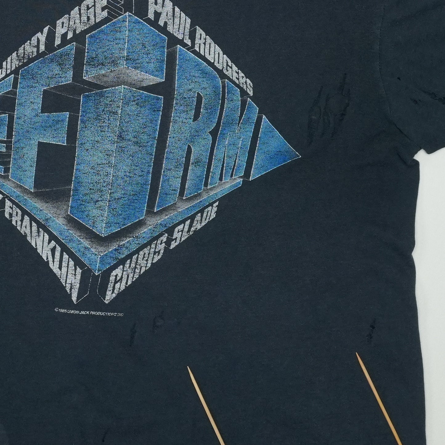1985 The Firm USA Tour Shirt Detail 4