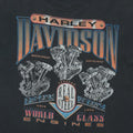 1990s Harley Davidson 800-FAT-HAWG World Class ShirtFront Graphic