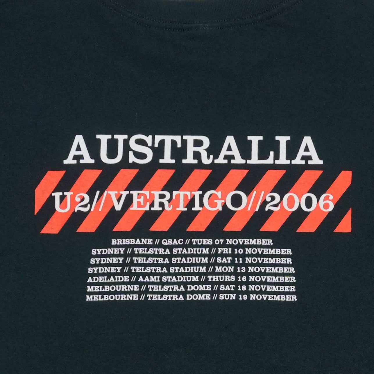2006 U2 Vertigo Tour Shirt Back Graphic