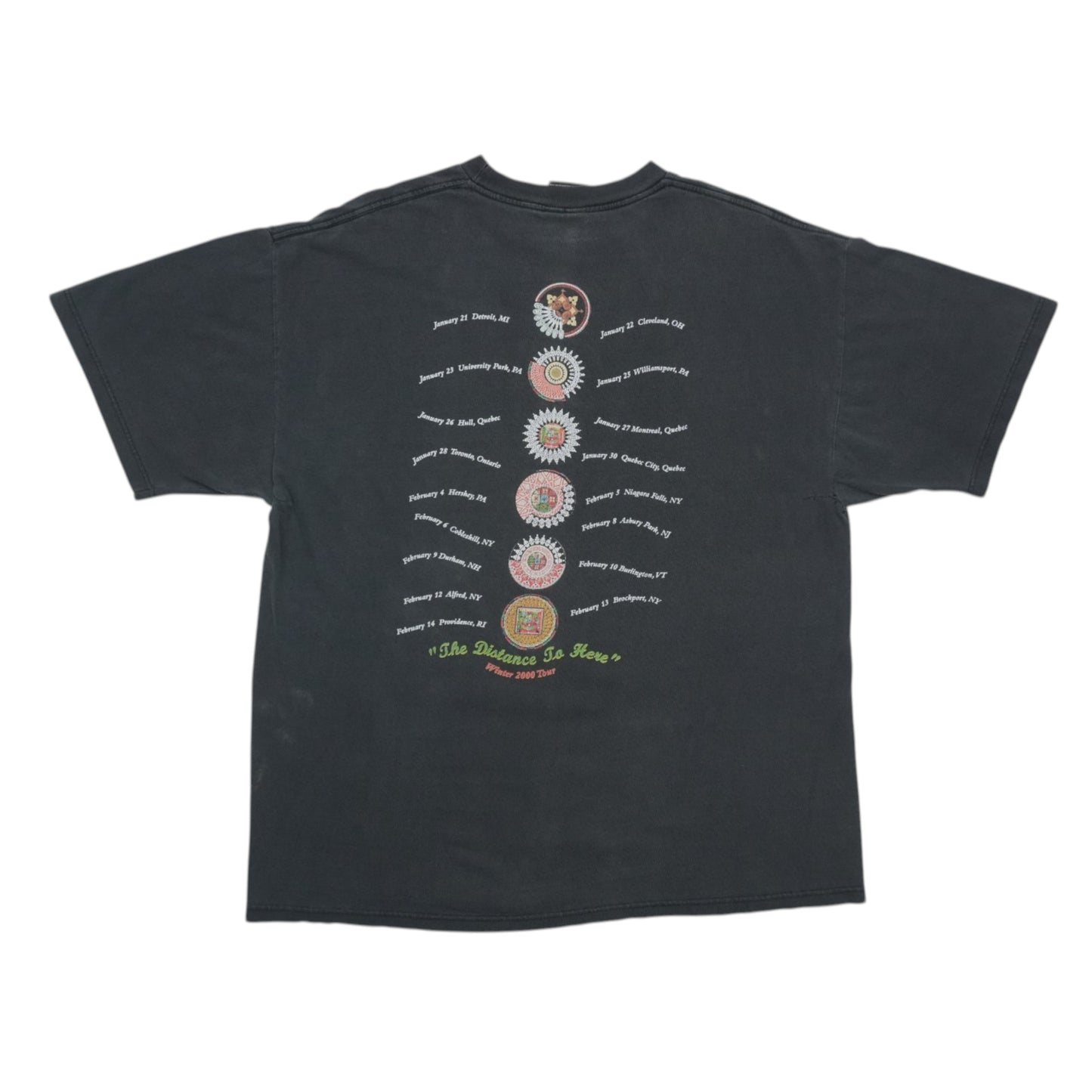2000 Live The Distance to Here Tour Shirt Back