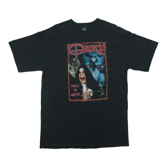 2001 Ozzy Osbourne Down to Earth Tour Shirt Front