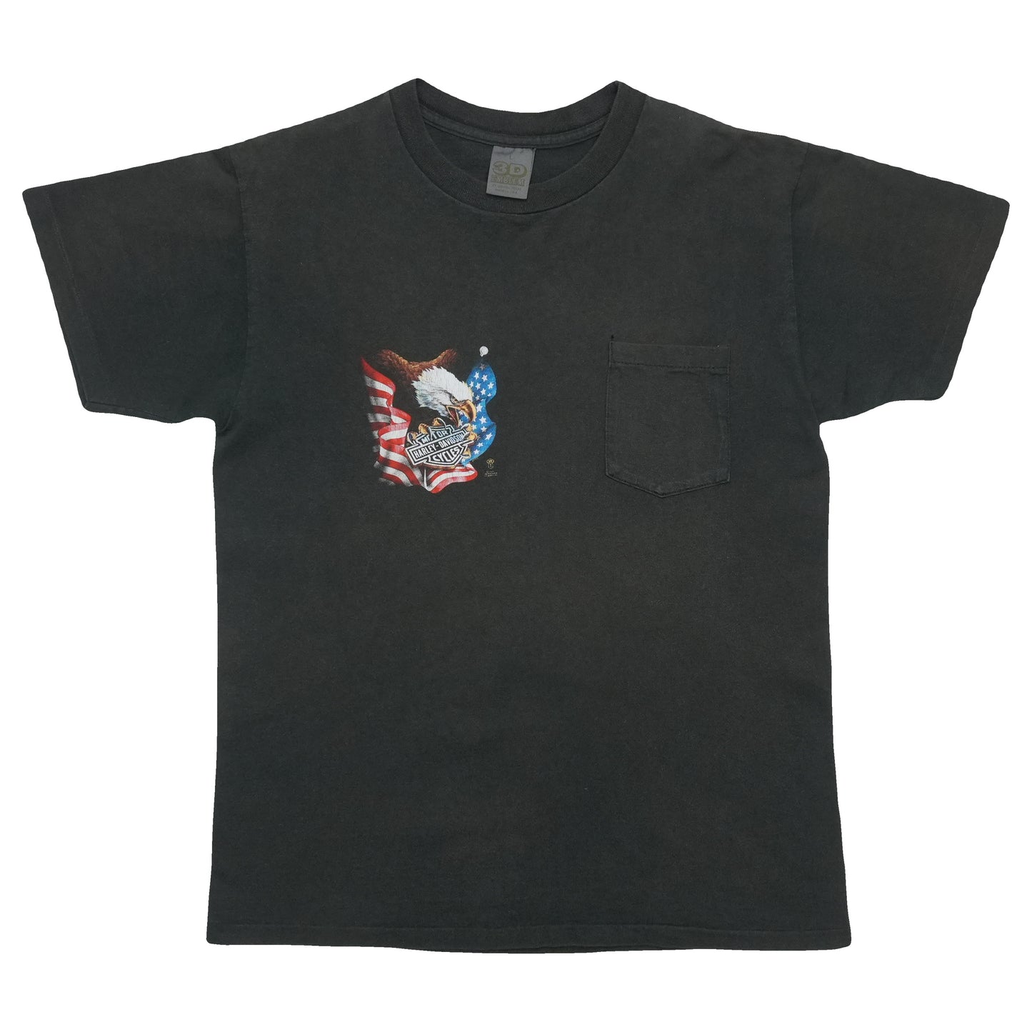 1987 Harley Davidson 3D Emblem Pocket Shirt