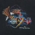 1990s Harley Davidson The Strong Survive Eagle Dragon ShirtFront Graphic
