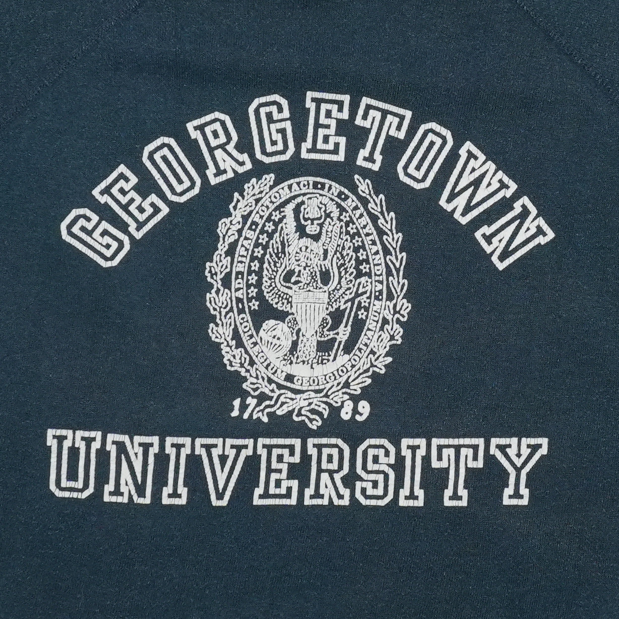 1980s Georgetown University Sweatshirt Detail 1