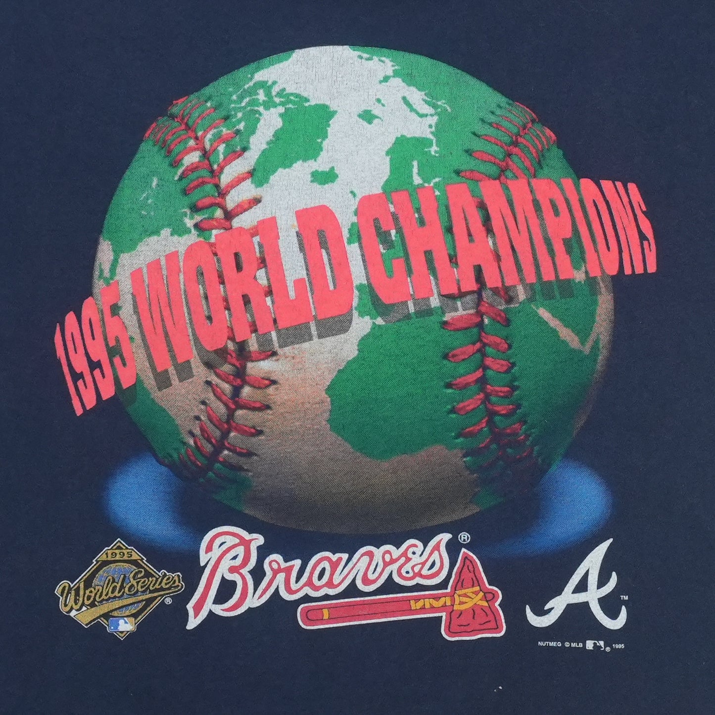 1995 Atlanta Braves World Champions Shirt Detail 2