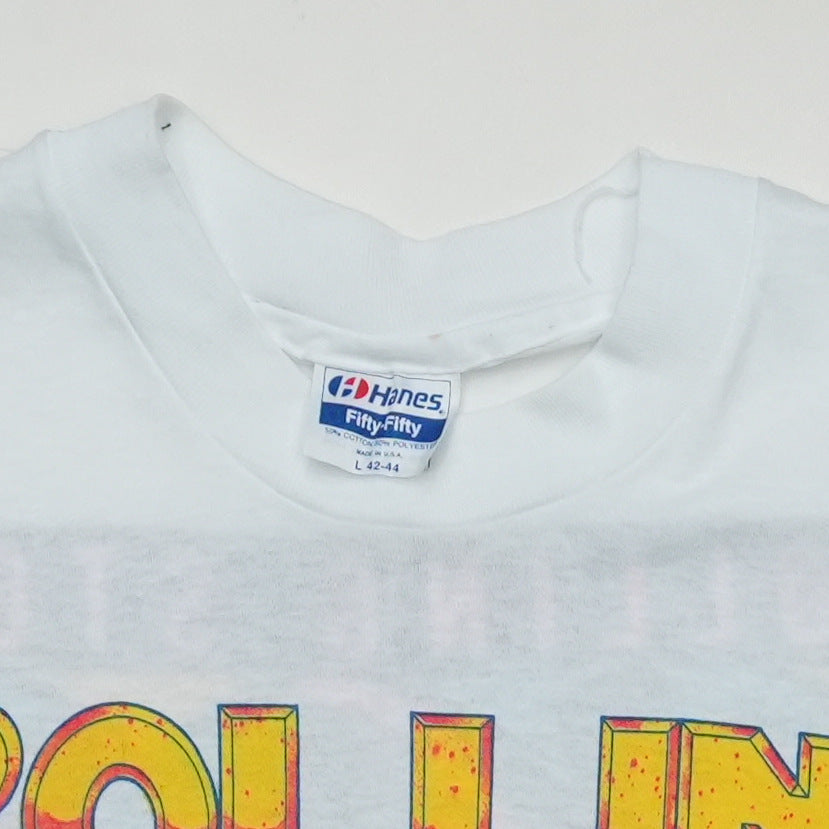 1989 Rolling Stones Steel Wheels North American Tour Shirt Front Detail 2