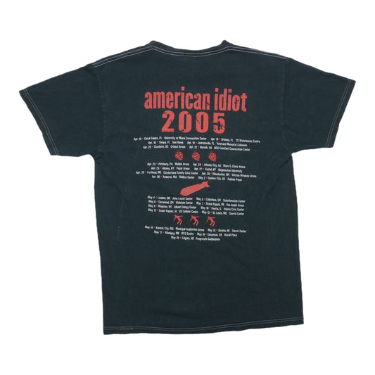 2005 Green Day American Idiot Tour Shirt Back