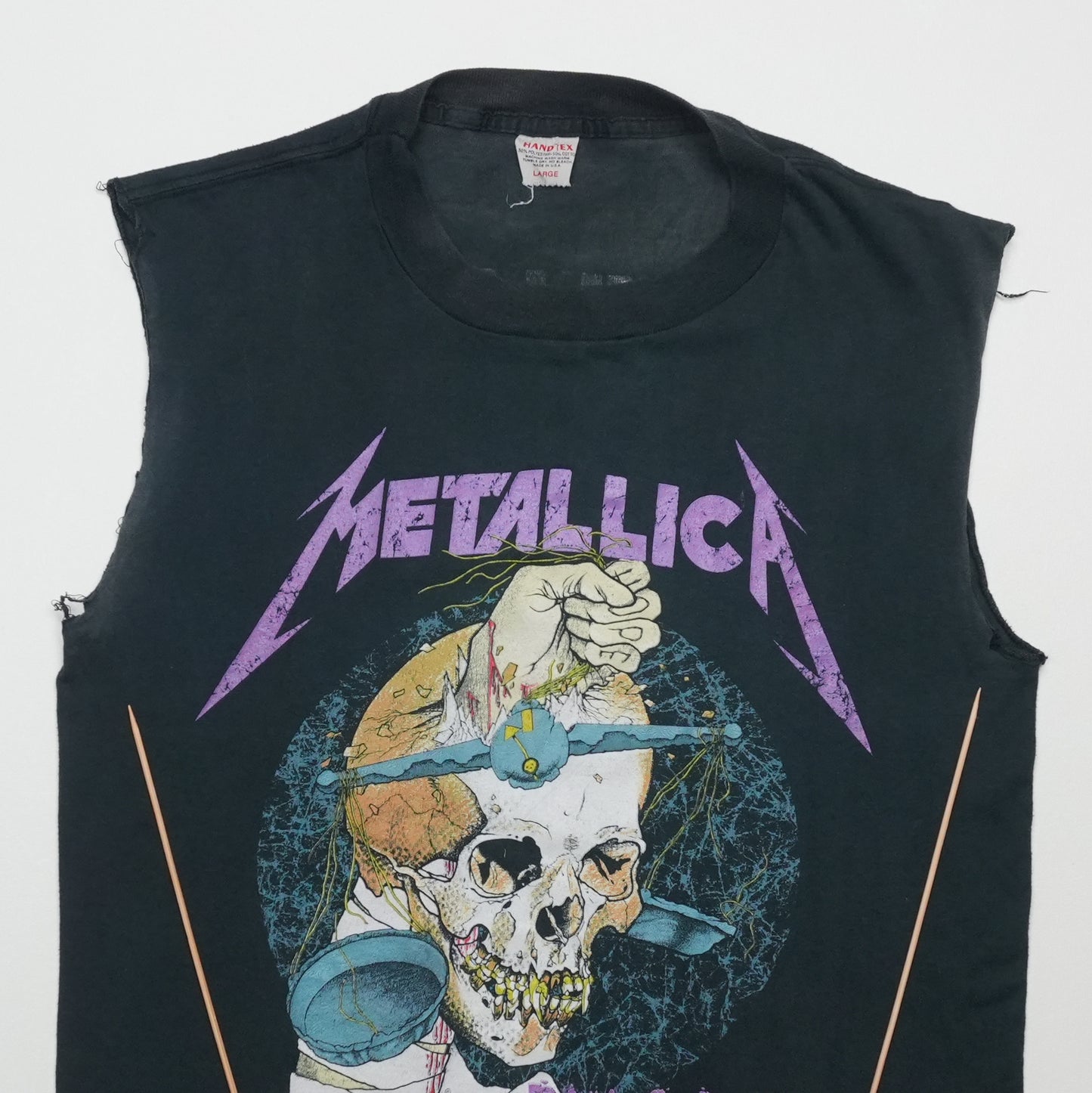 1988 Metallica Damaged Justice Tour Shirt Back Graphic