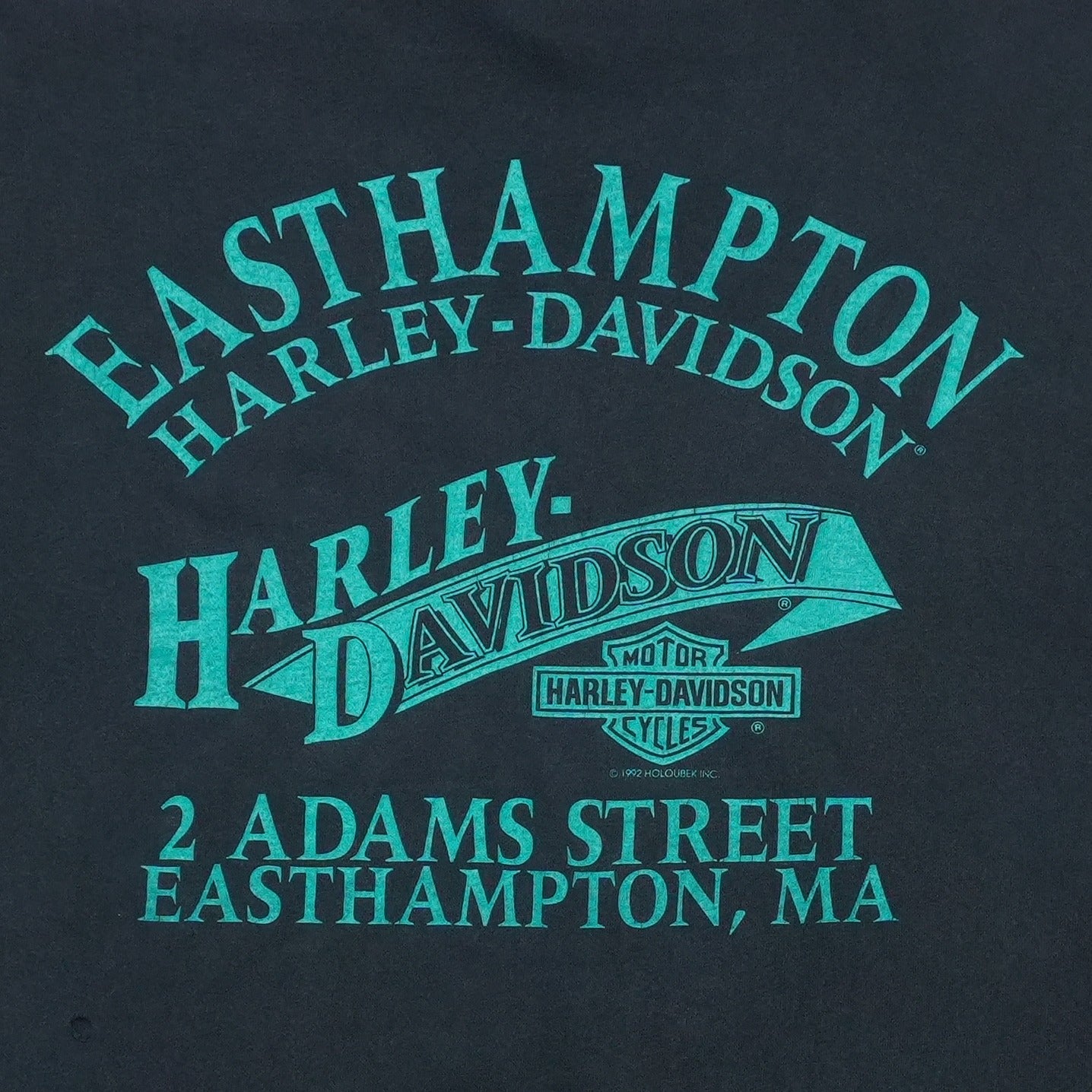 1992 Harley Davidson Live 2 Ride Badge ShirtBack Graphic