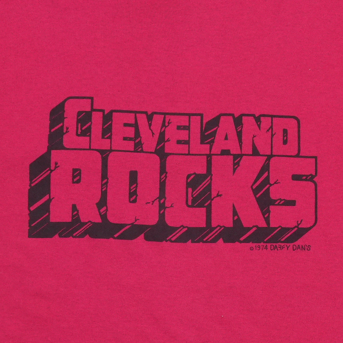 1980s Cleveland Rocks Shirt Front Graphic