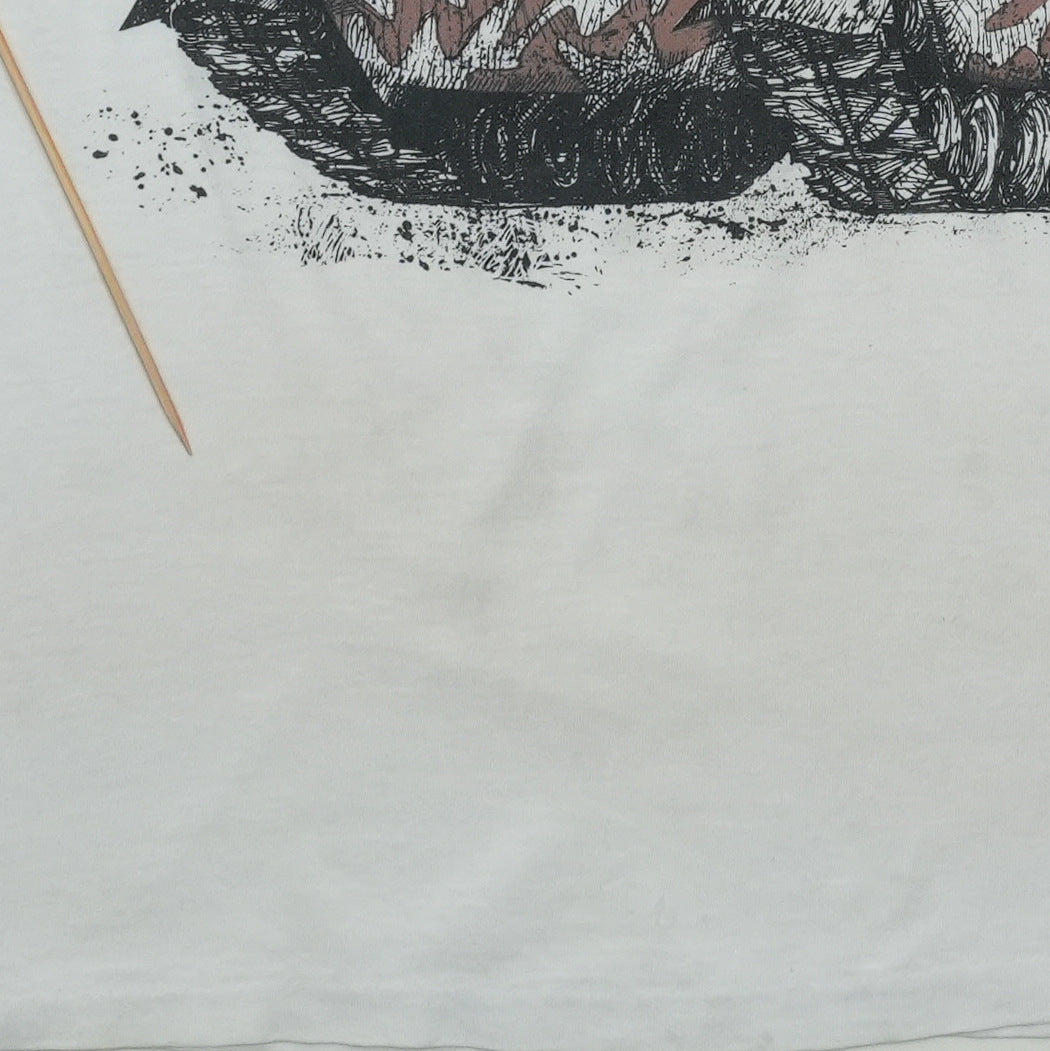 1991 Hey Hussein Gulf War Shirt Front Graphic 2