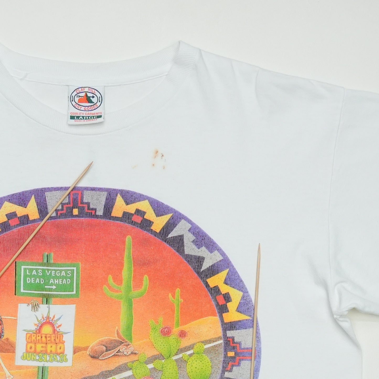 1994 Grateful Dead Las Vegas Concert Shirt Front Detail 2
