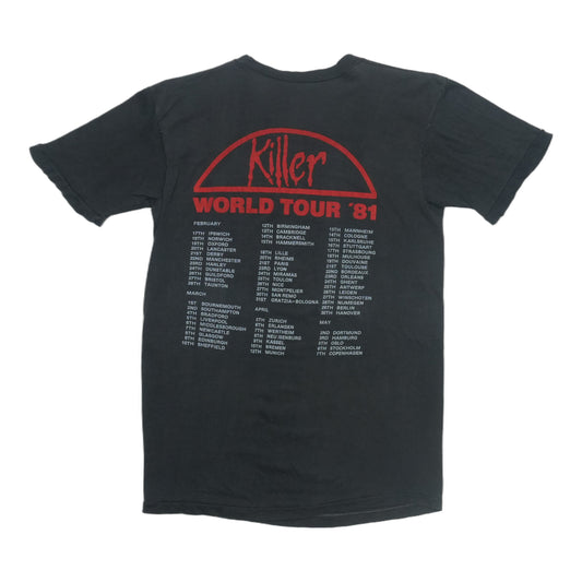 1981 Iron Maiden Killer World Tour Shirt Back