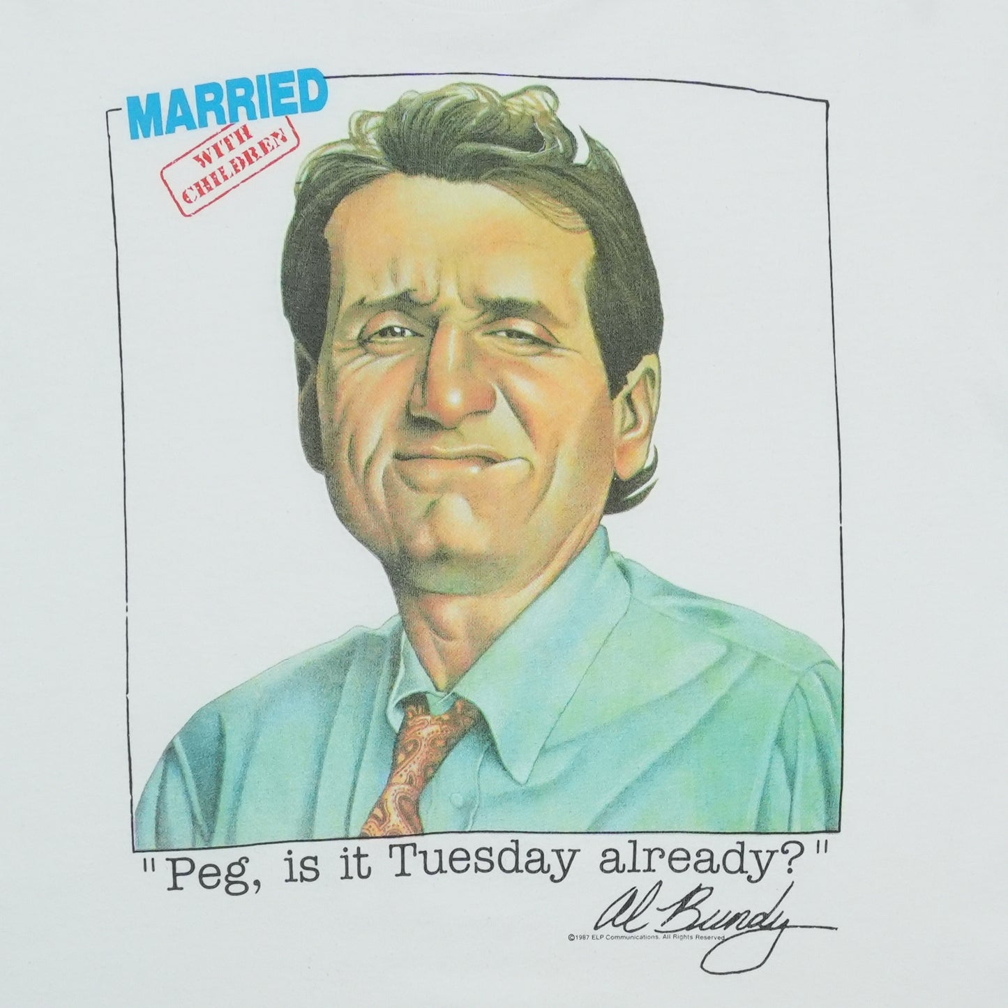 1990s Married With Children Al Bundy Shirt Front Graphic