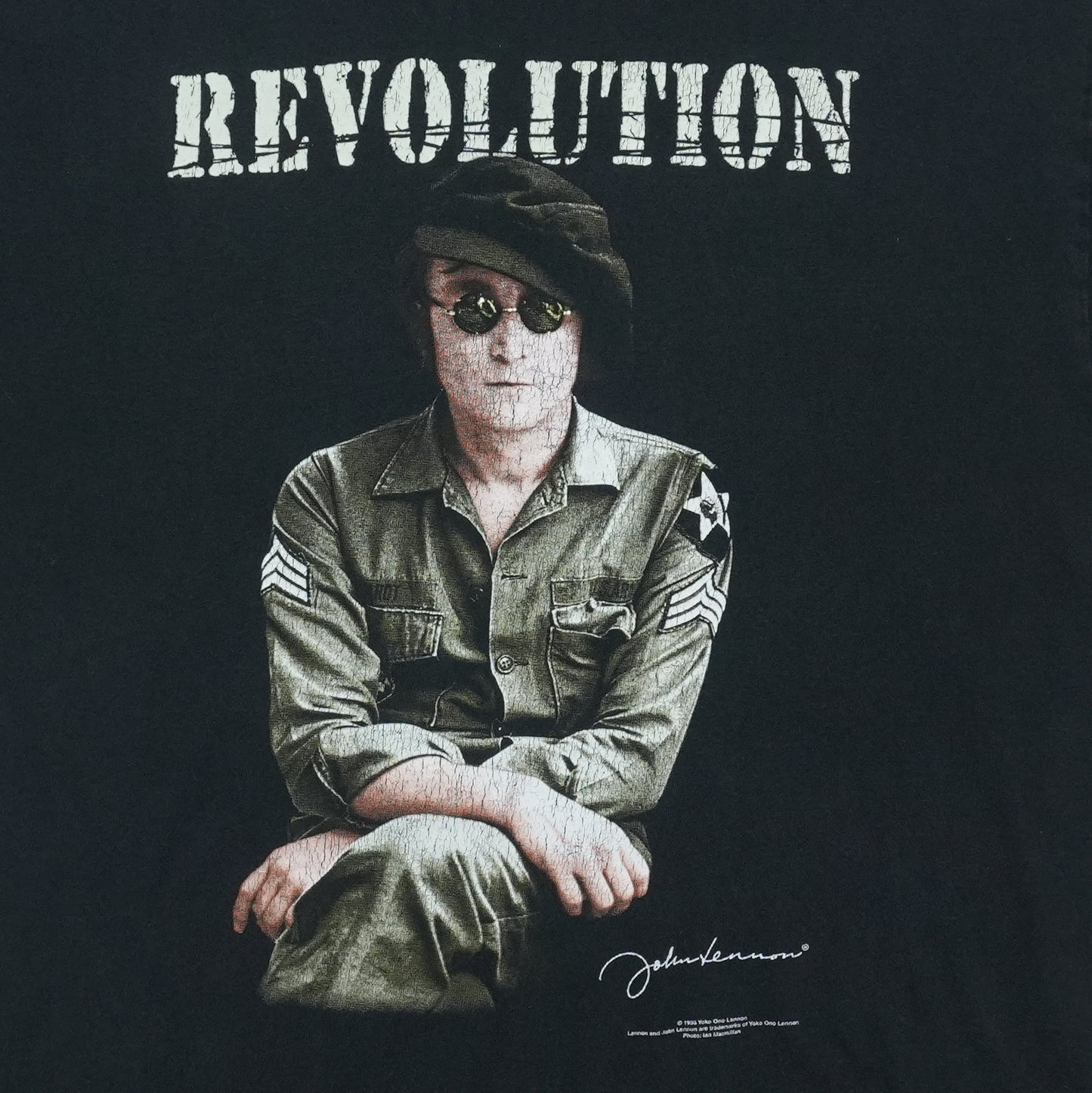 1998 John Lennon Revolution Shirt Front Graphic