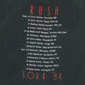 1984 Rush Sleeveless Tour Shirt Front Detail 1
