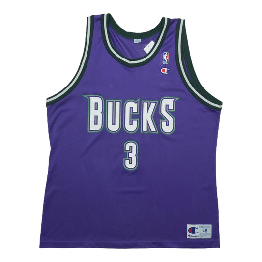 1990s Milwaukee Bucks Shawn Respert Champion Jersey Front