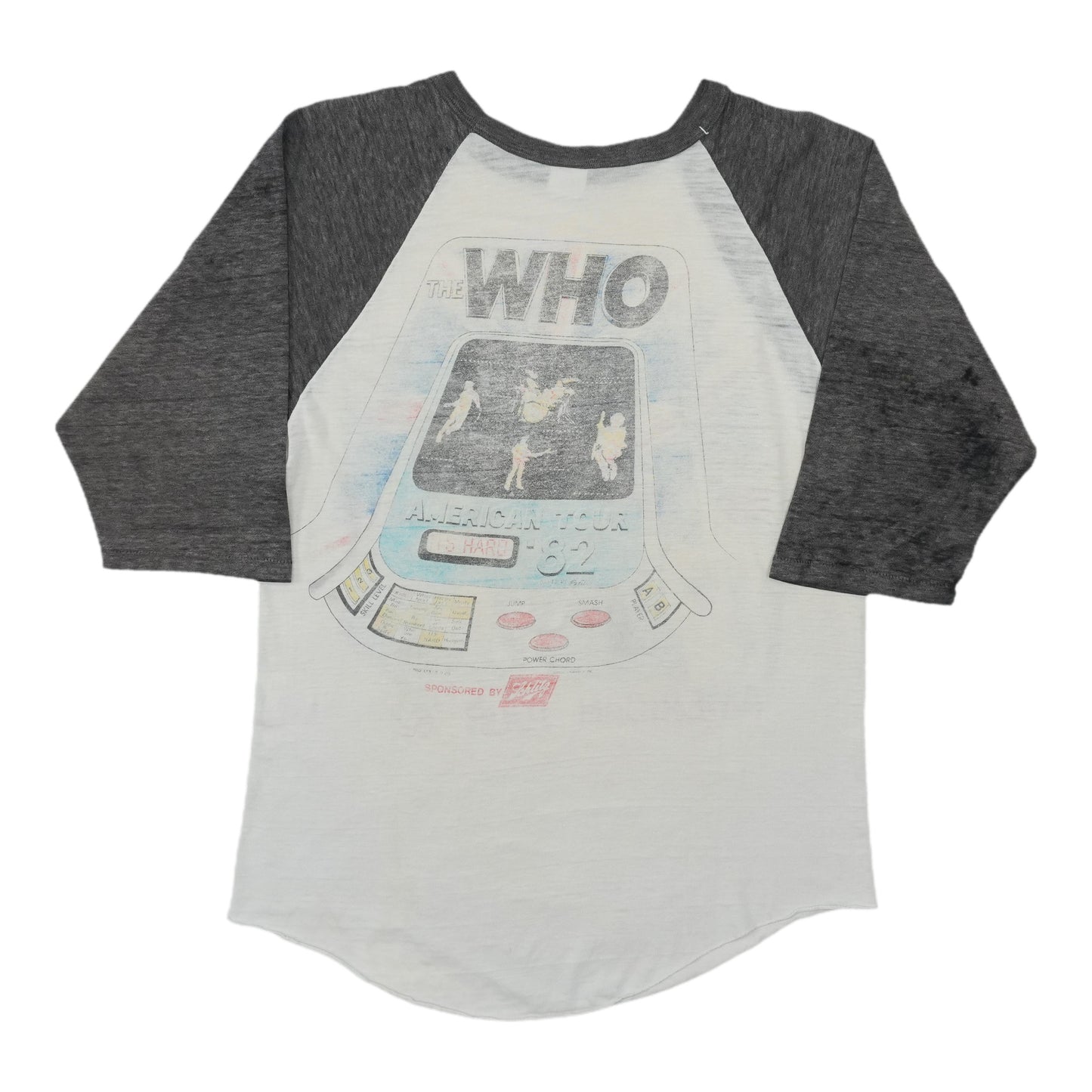 1982 The Who American Tour Raglan Shirt Back