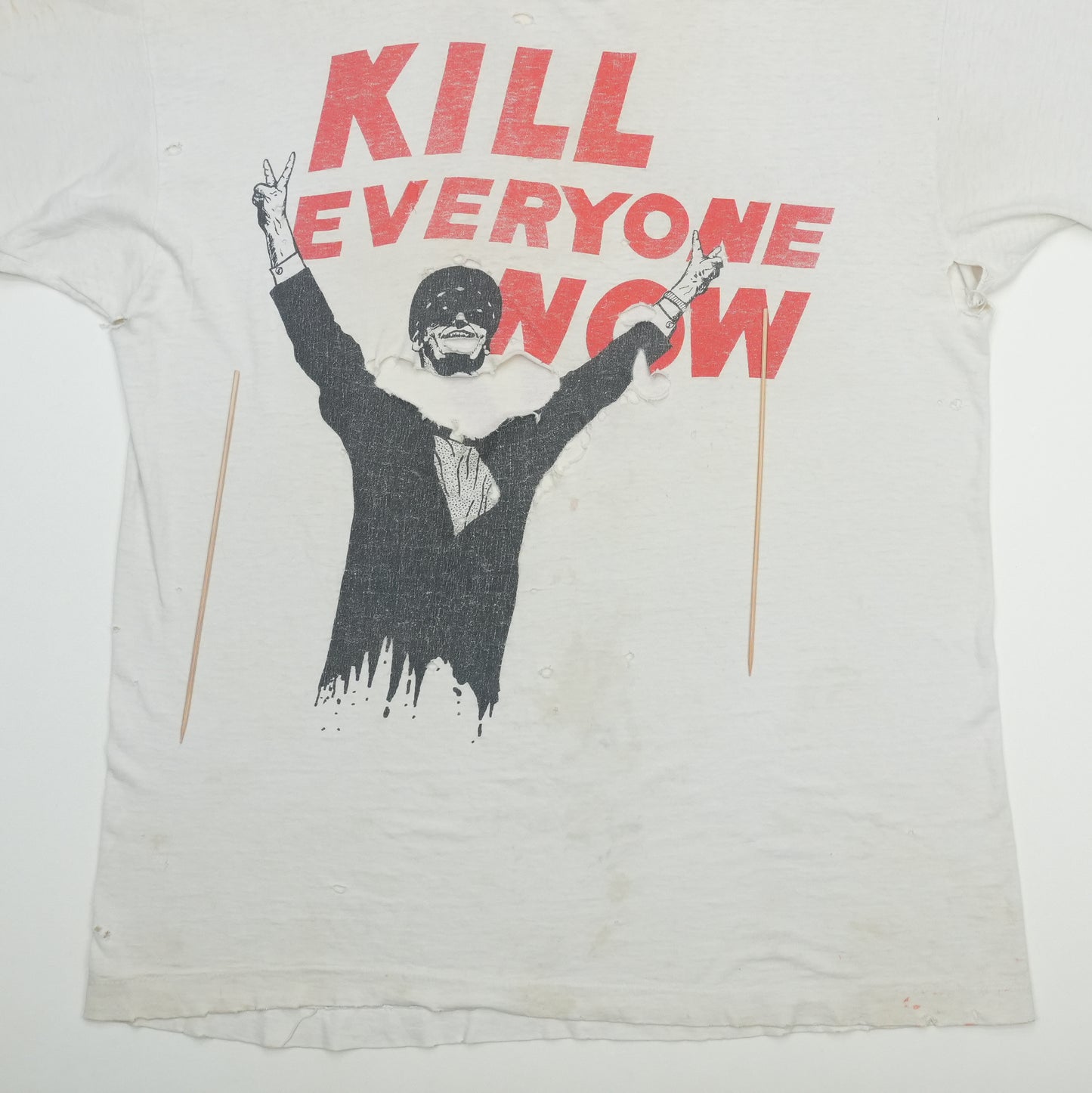 1990s No Means No Kill Everyone Now Shirt Detail 3
