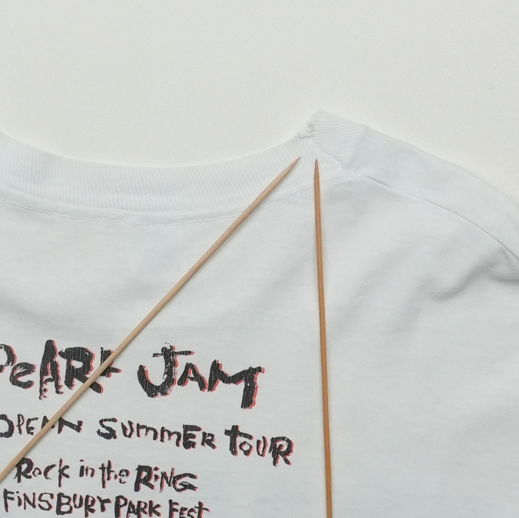 1992 Pearl Jam Don't Give Up European Tour Shirt Detail