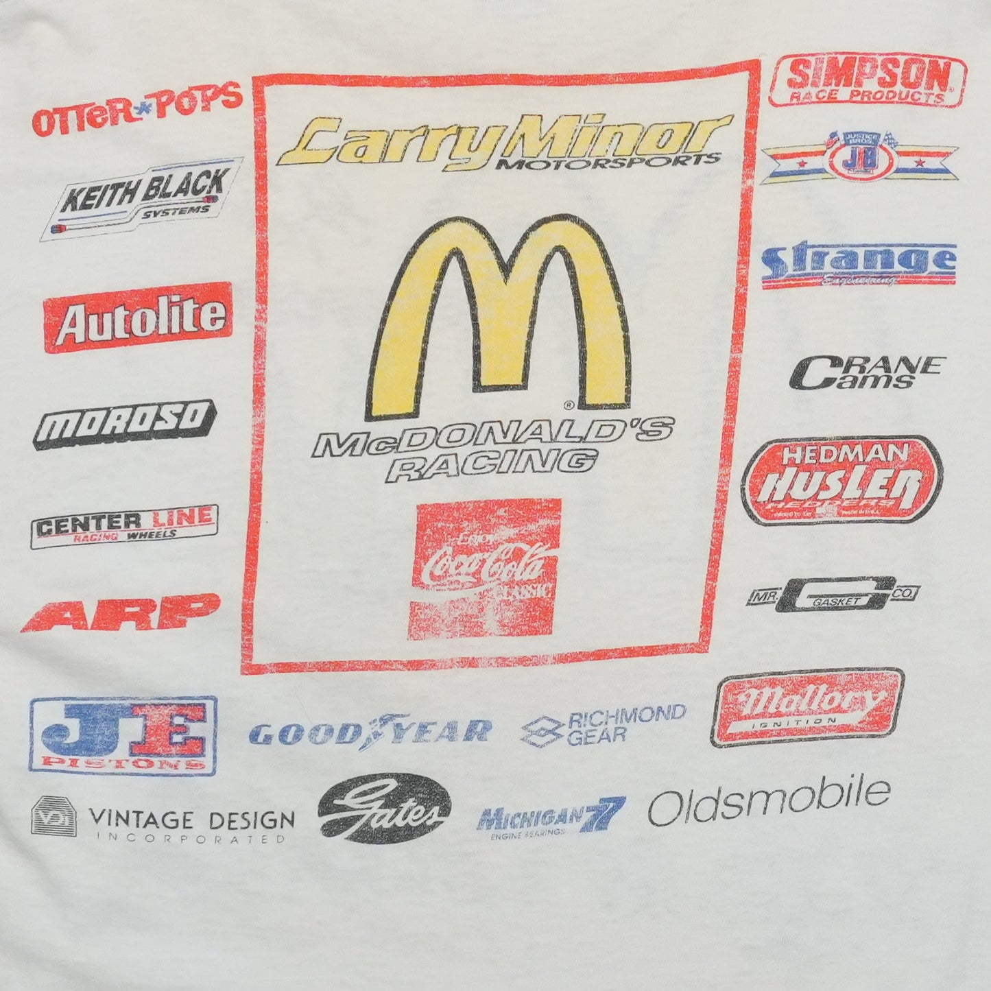 1990s Ed McCulloch McDonalds NHRA Dragster Shirt Back Graphic