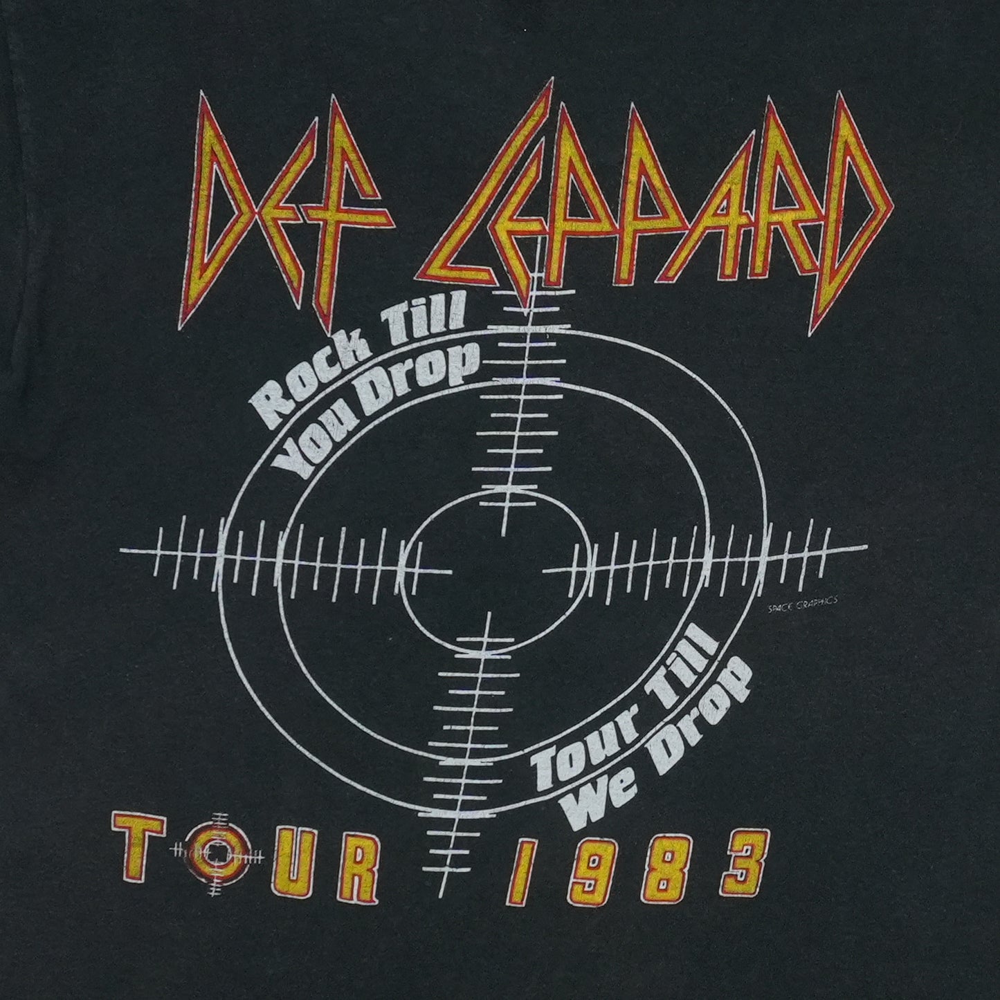 1983 Def Leppard Pyromania Tour Shirt Back Detail 1