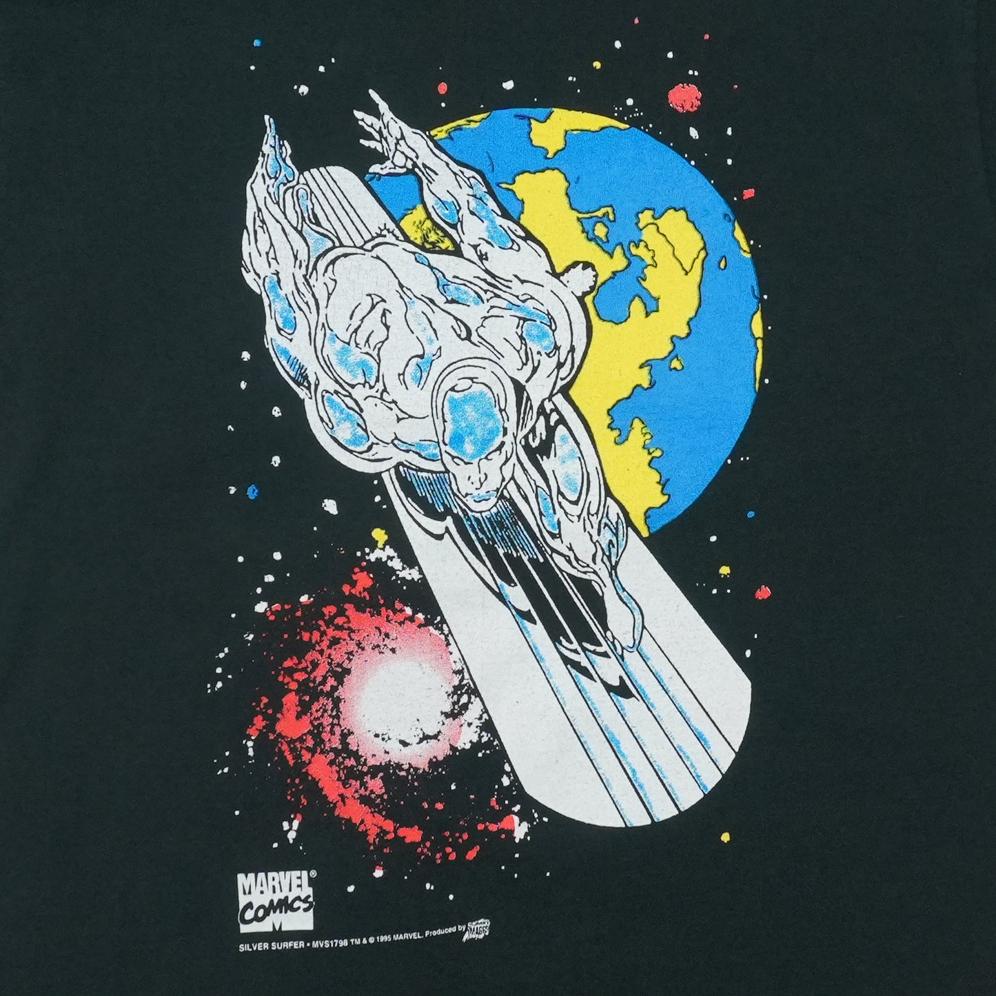 1990s Marvel Silver Surfer Shirt Front Graphic