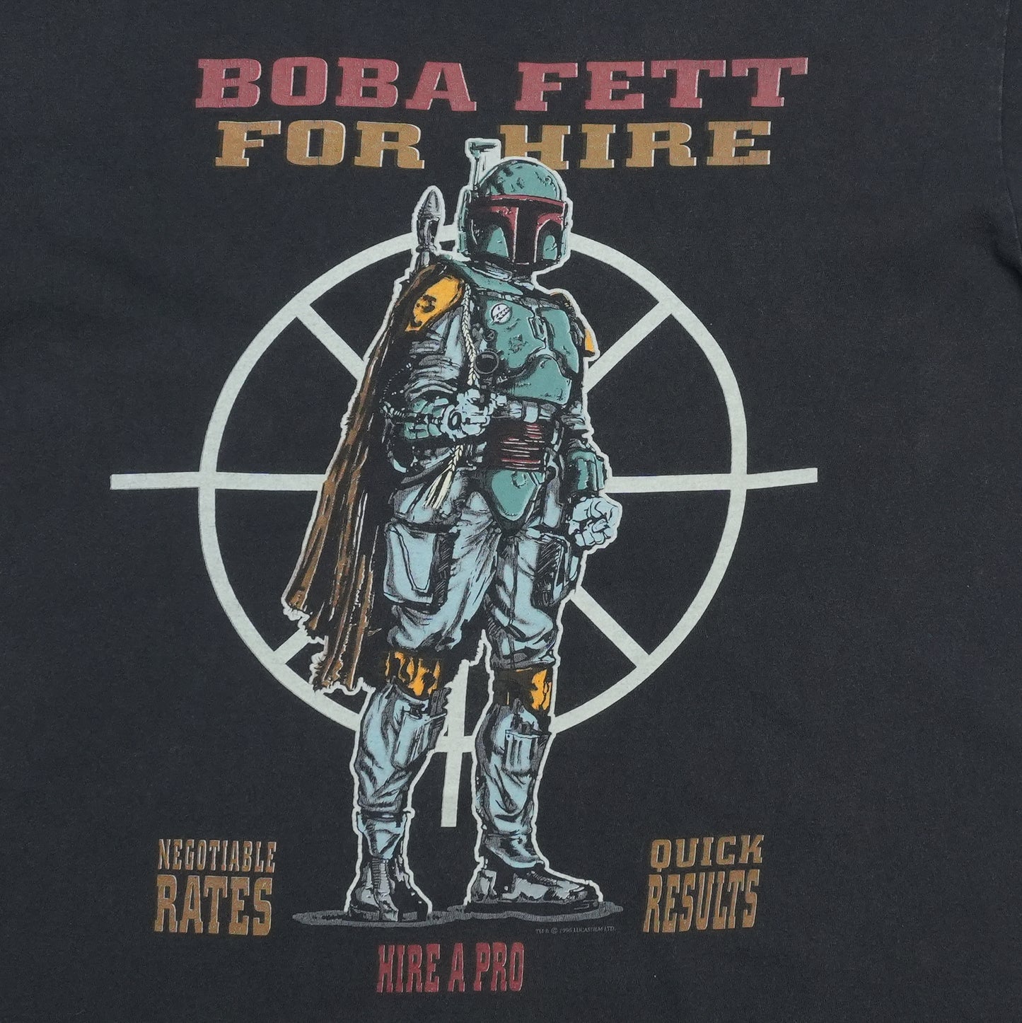 1990s Star Wars Boba Fett For Hire Shirt