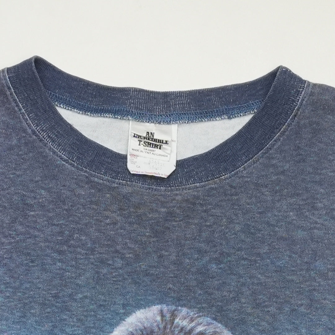1997 Rolling Stones Bridges to Babylon All Over Print Shirt Tag