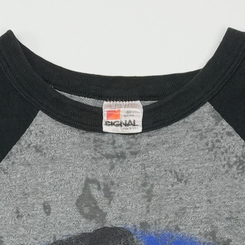 1983 Eddie Money Where's The Party Raglan Shirt Tag