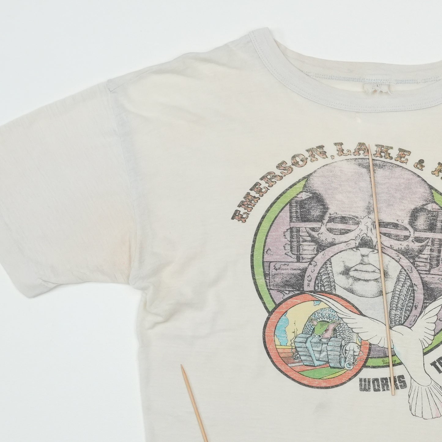 1977 Emerson Lake & Palmer Works Tour Shirt Detail 4