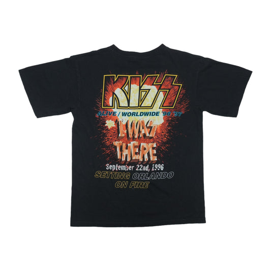 1996 KISS Alive Setting Orlando On Fire Concert Shirt Back