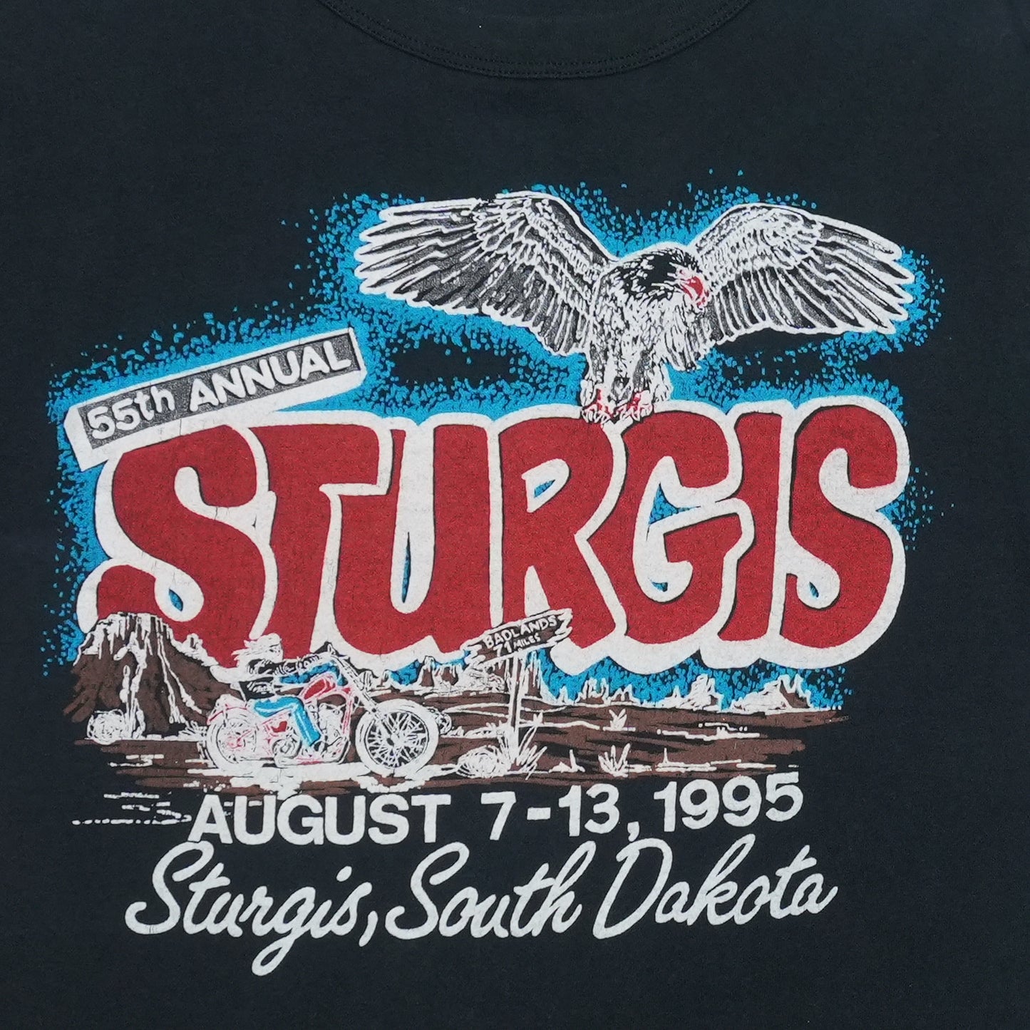 1995 Sturgis 55th Annual Rally Shirt Front Detail 1