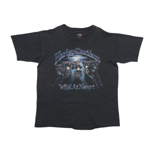 1990s Harley Davidson Englewood Colorado Wild At Heart Shirt Front