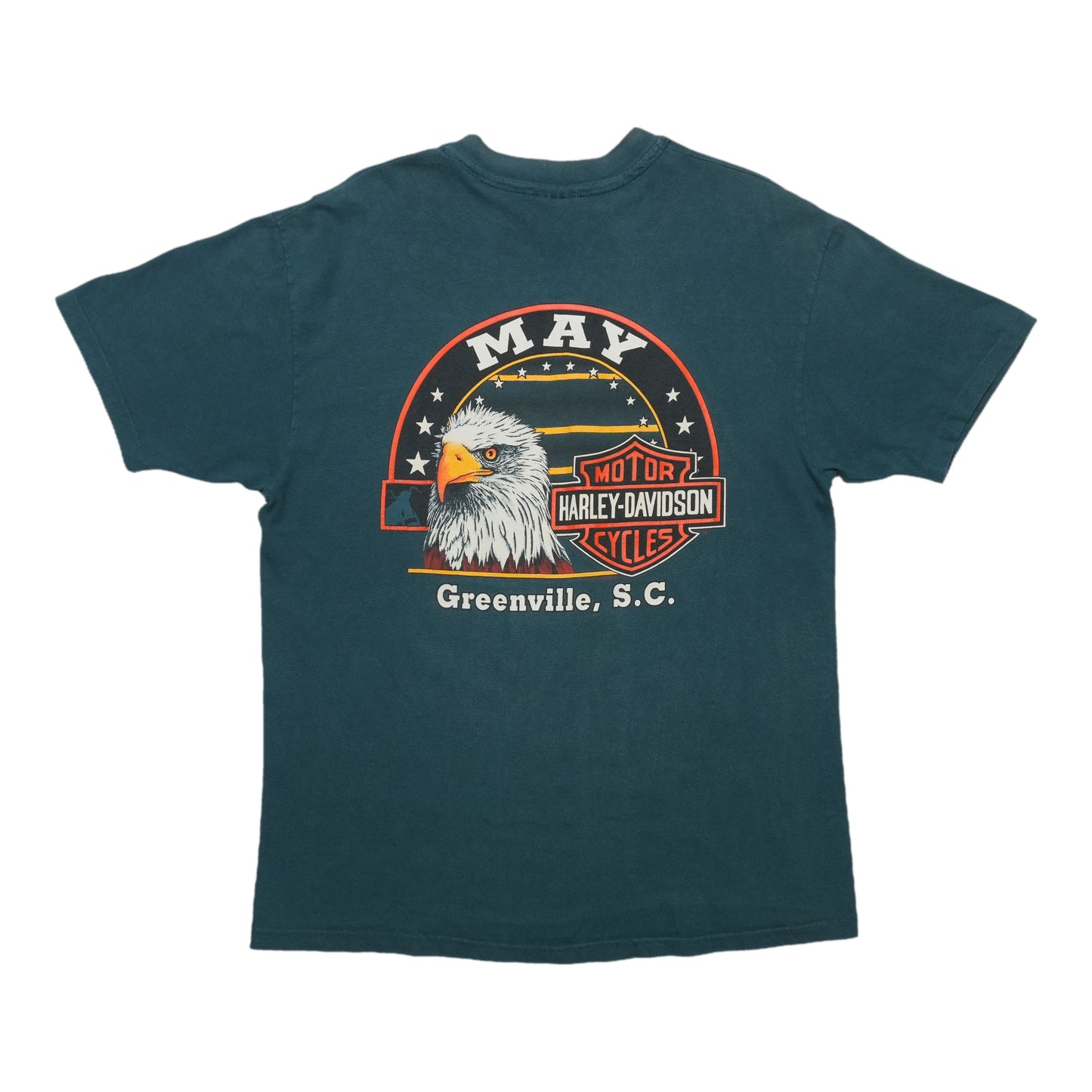 1994 Harley Davidson Eagle Greenville SC Shirt Back