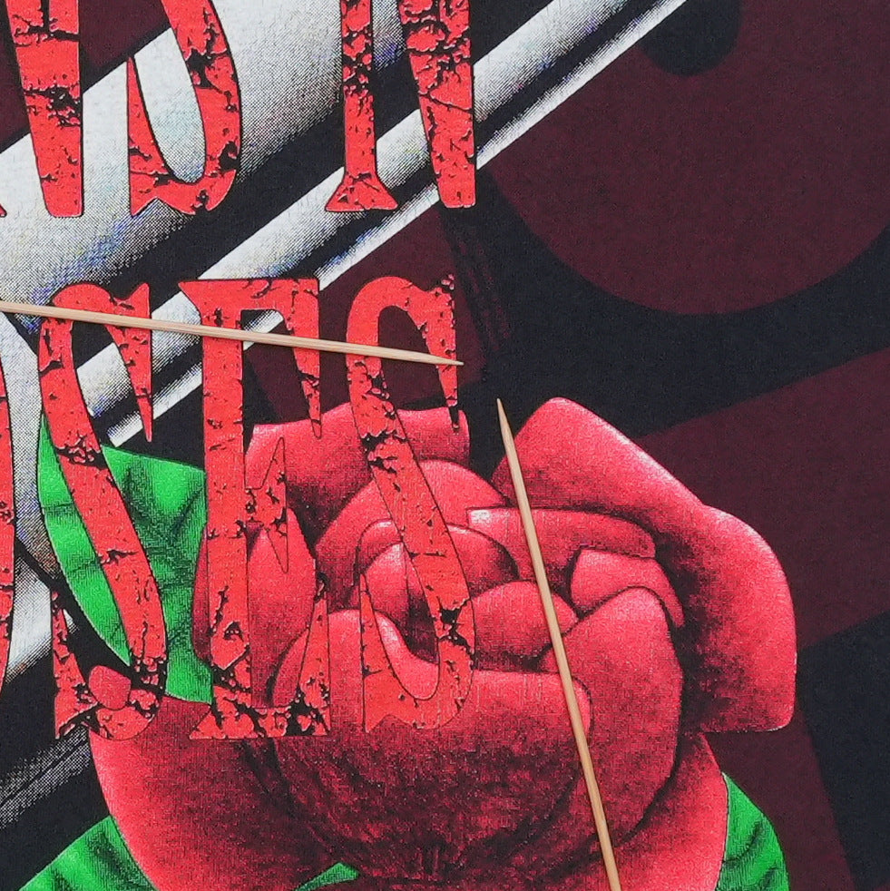 1990s Guns N Roses Revolver Roses All Over Print Shirt Front Detail 2