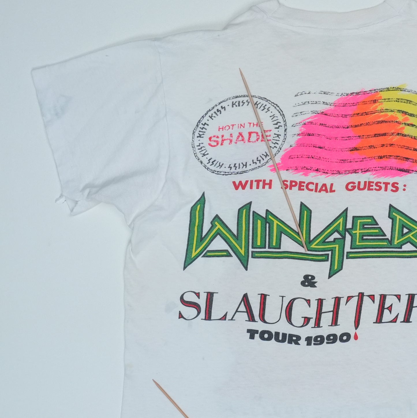 1990 Kiss Hot In The Shde Tour Shirt