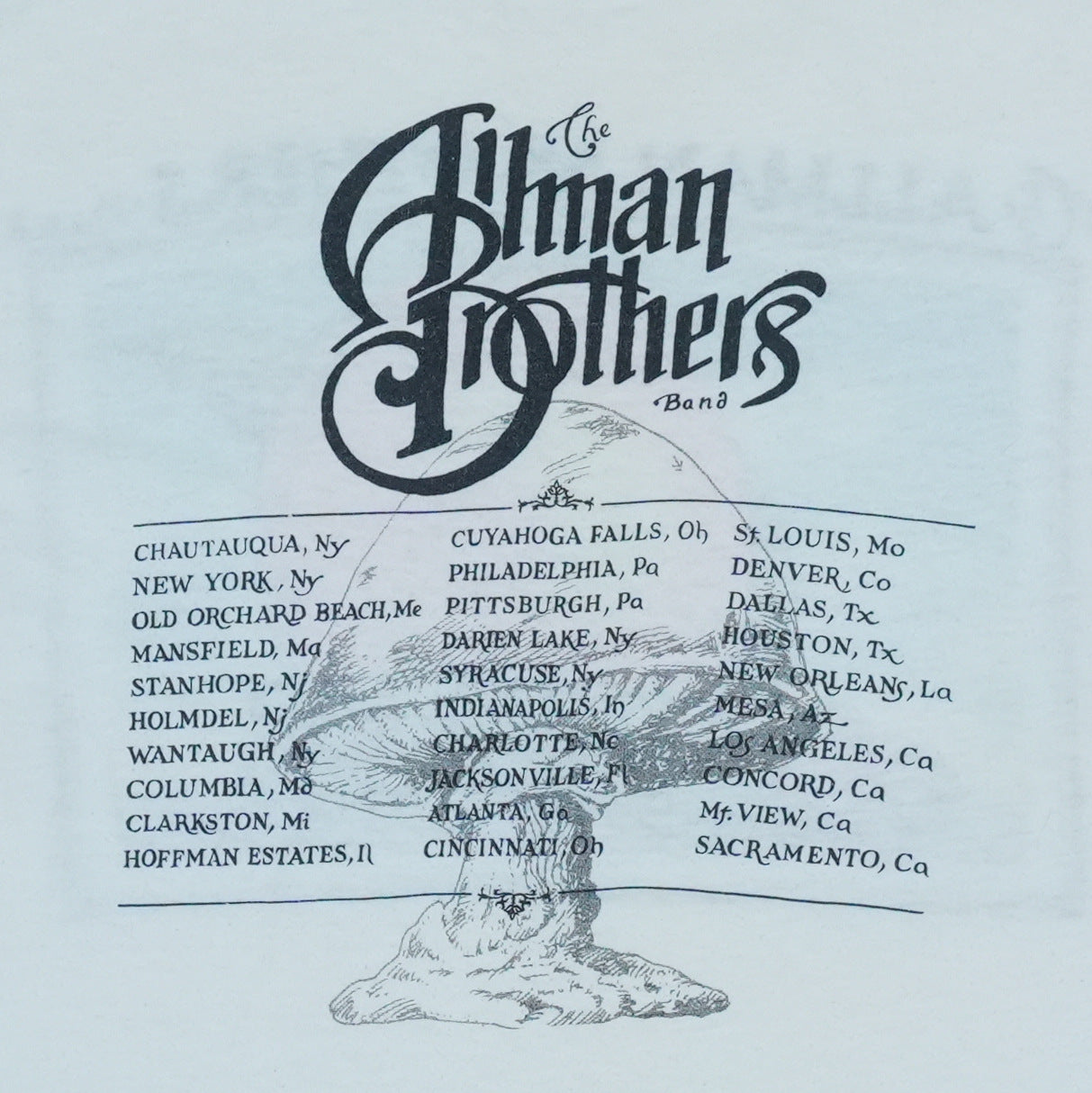 1990 Allman Brothers Tour Shirt