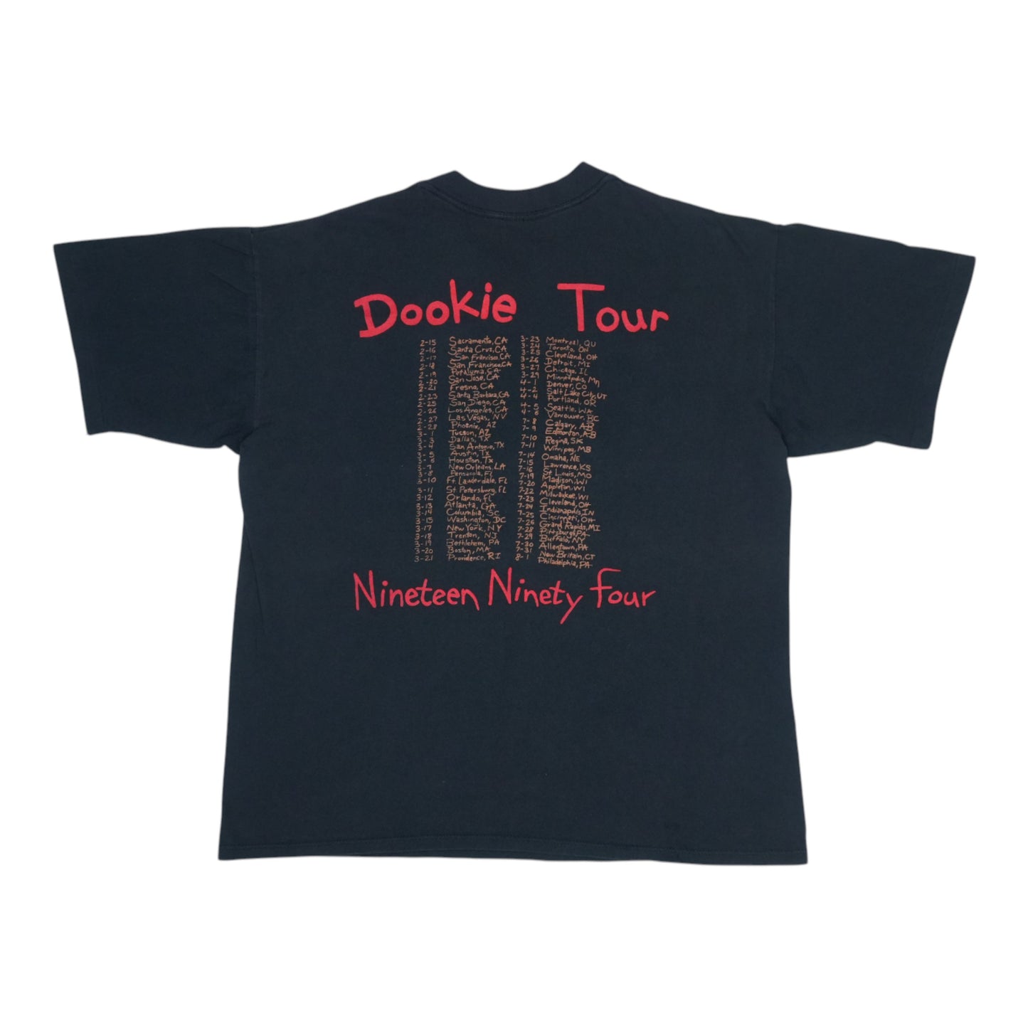 1994 Green Day Dookie Tour Shirt