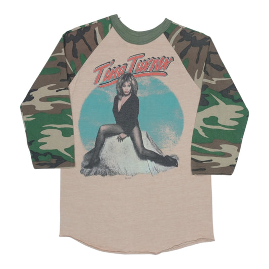 1984 Tina Turner Camo Sleeve Jersey Shirt